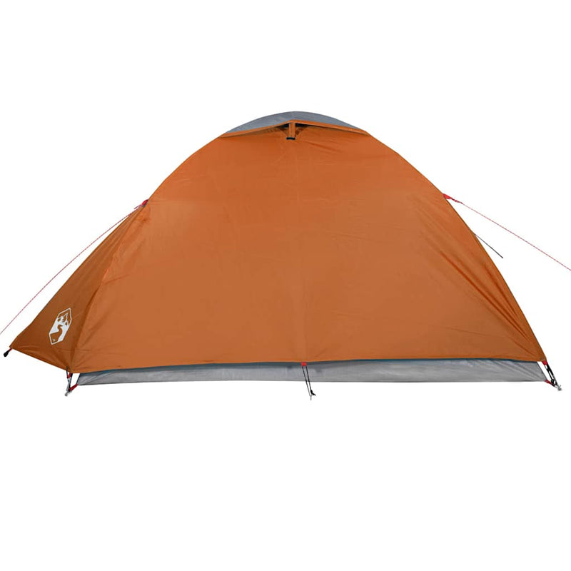 Cort de camping pentru 4 persoane, gri/portocaliu, impermeabil
