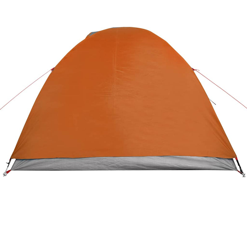 Cort de camping pentru 4 persoane, gri/portocaliu, impermeabil