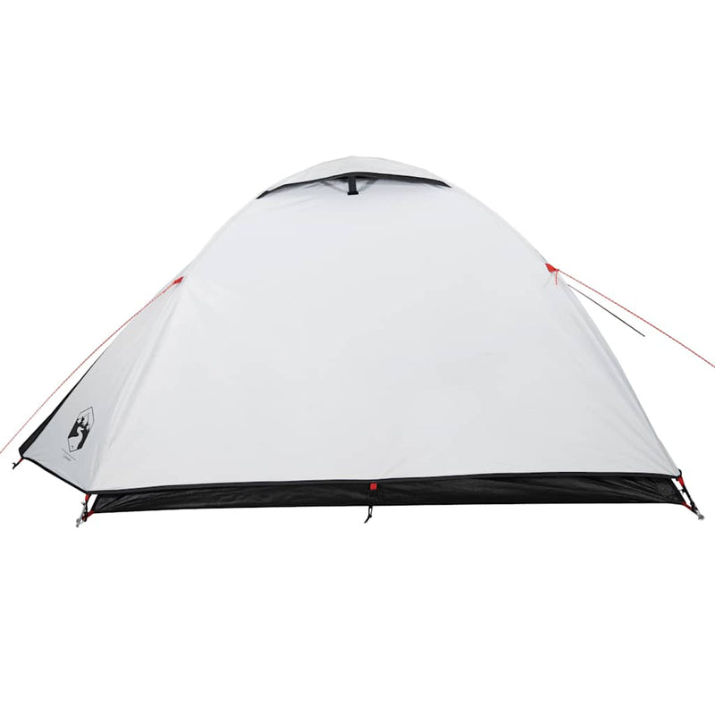 Cort camping cupolă 4 persoane alb, țesătură opacă, impermeabil