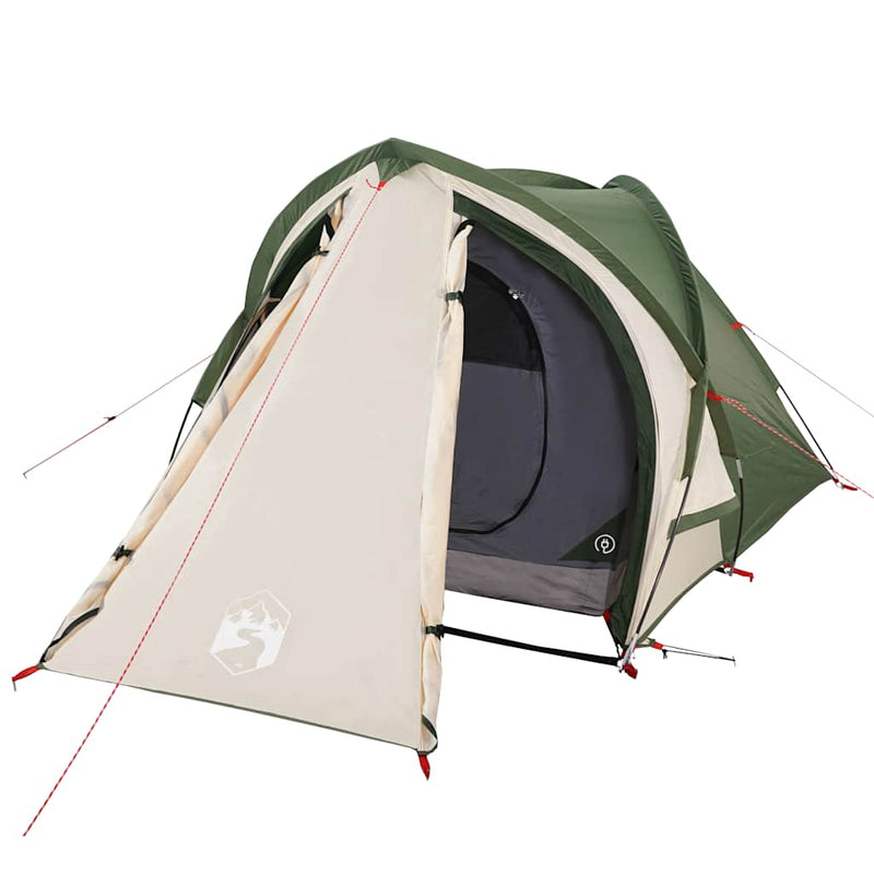 Cort de camping cupolă pentru 2 persoane, verde, impermeabil