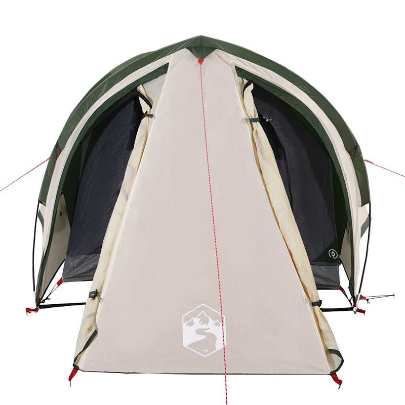 Cort de camping cupolă pentru 2 persoane, verde, impermeabil