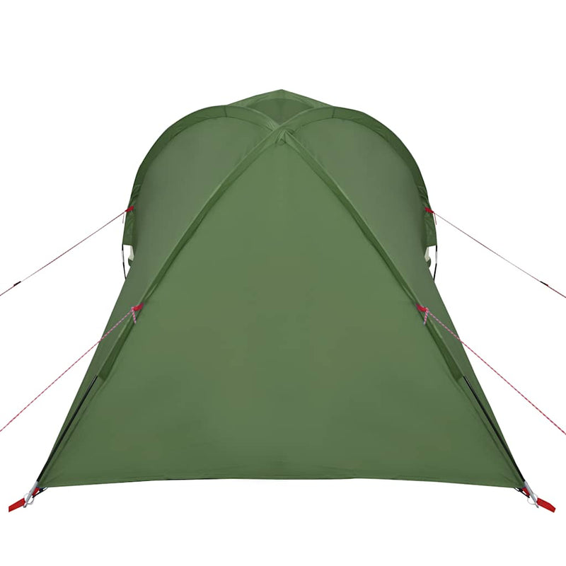 Cort de camping cupolă pentru 2 persoane, verde, impermeabil