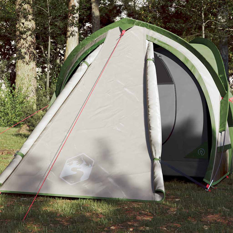 Cort de camping cupolă pentru 2 persoane, verde, impermeabil