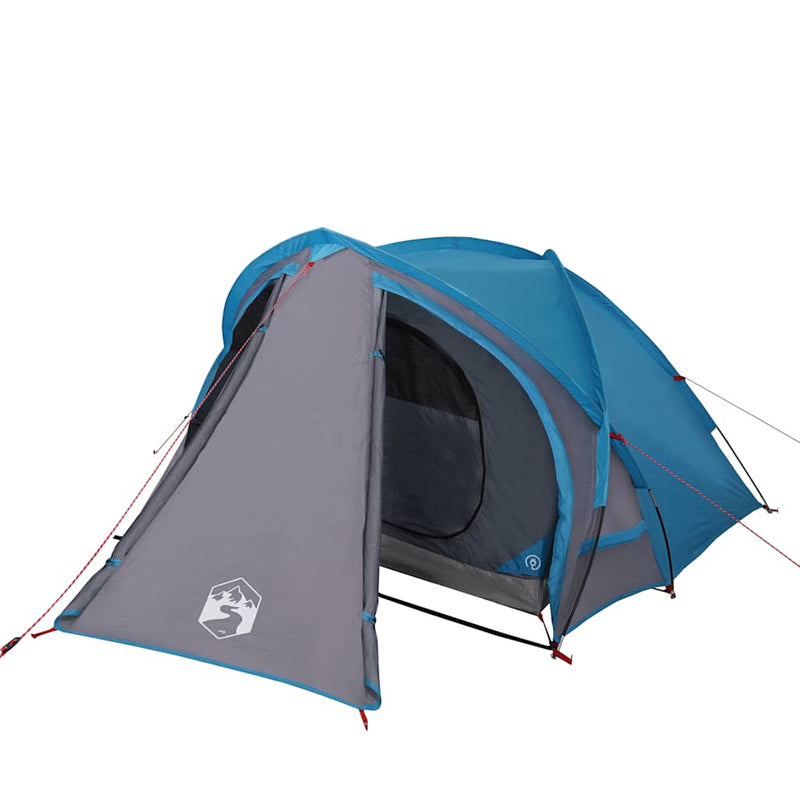 Cort de camping cupolă pentru 2 persoane, albastru, impermeabil
