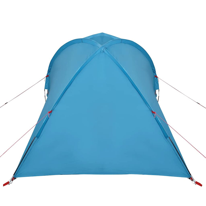 Cort de camping cupolă pentru 2 persoane, albastru, impermeabil