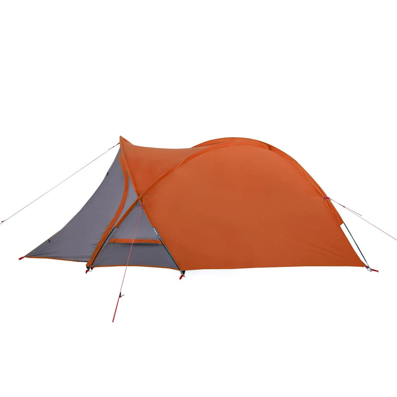 Cort de camping pentru 2 persoane, gri/portocaliu, impermeabil