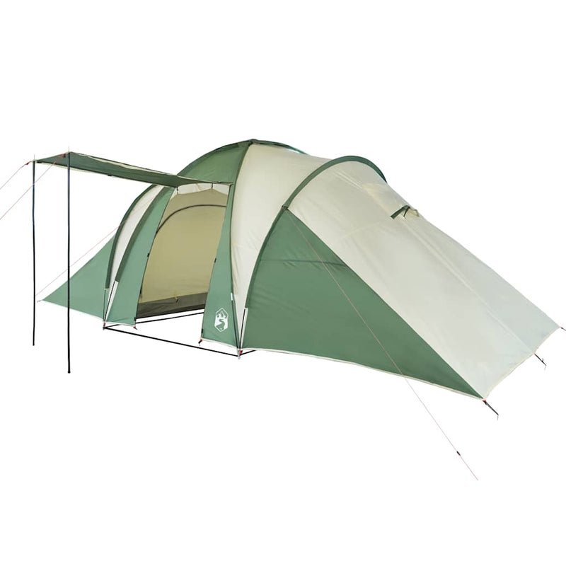 Cort de camping cupolă pentru 6 persoane, verde, impermeabil