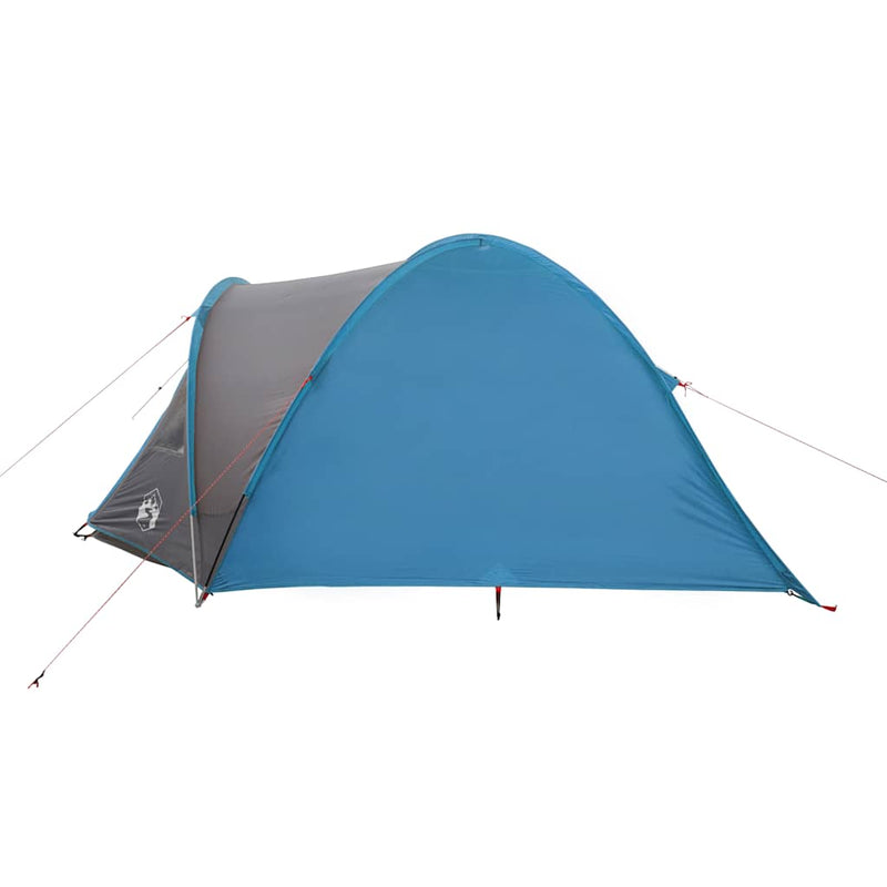 Cort de camping cupolă pentru 4 persoane, albastru, impermeabil