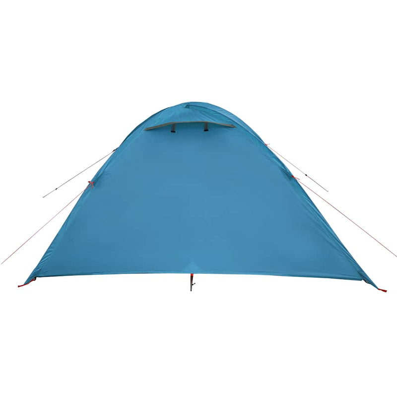 Cort de camping cupolă pentru 4 persoane, albastru, impermeabil