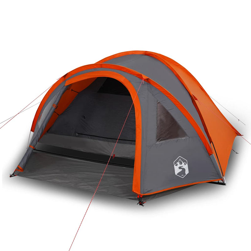 Cort de camping pentru 4 persoane, portocaliu, impermeabil