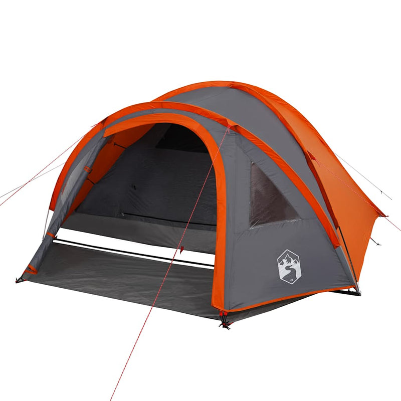 Cort de camping pentru 4 persoane, portocaliu, impermeabil