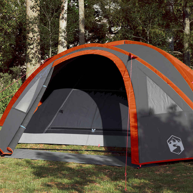 Cort de camping pentru 4 persoane, portocaliu, impermeabil