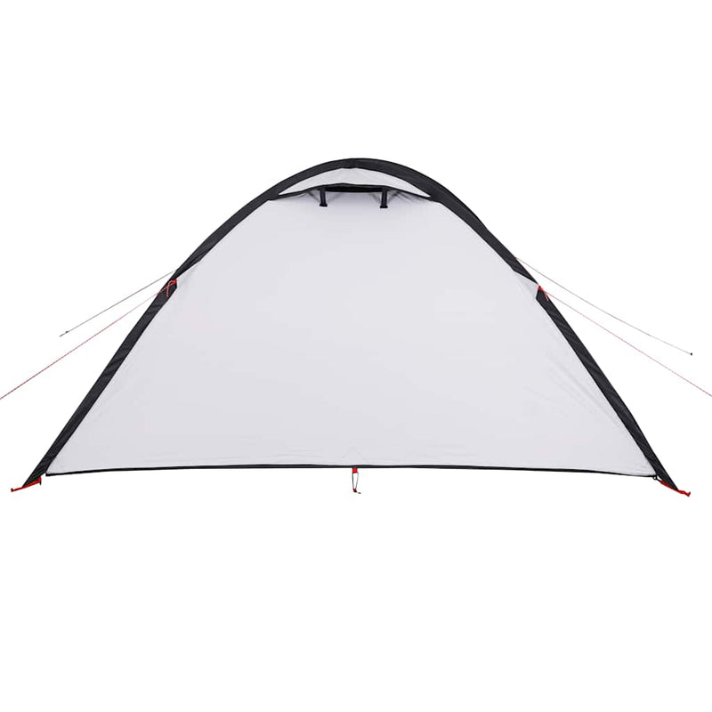 Cort camping cupolă 4 persoane alb, țesătură opacă, impermeabil