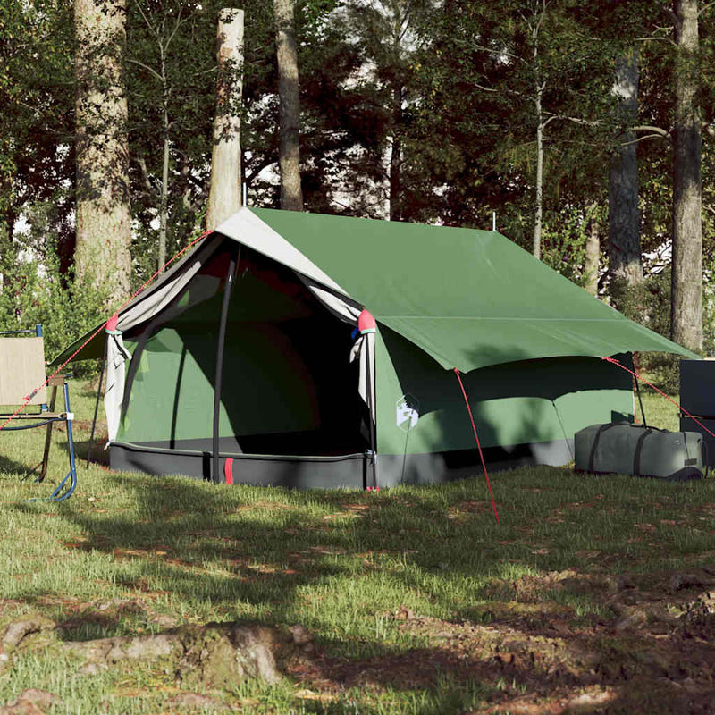 Cort de camping pentru 2 persoane, verde, impermeabil