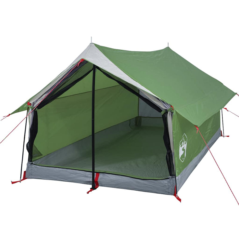 Cort de camping pentru 2 persoane, verde, impermeabil