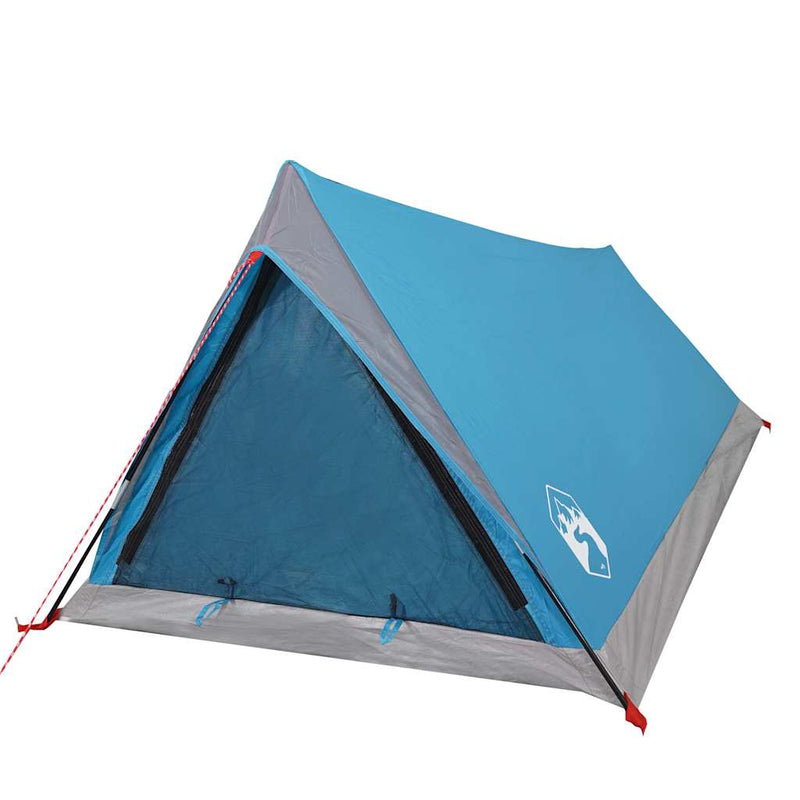 Cort camping pentru 2 persoane, albastru, impermeabil