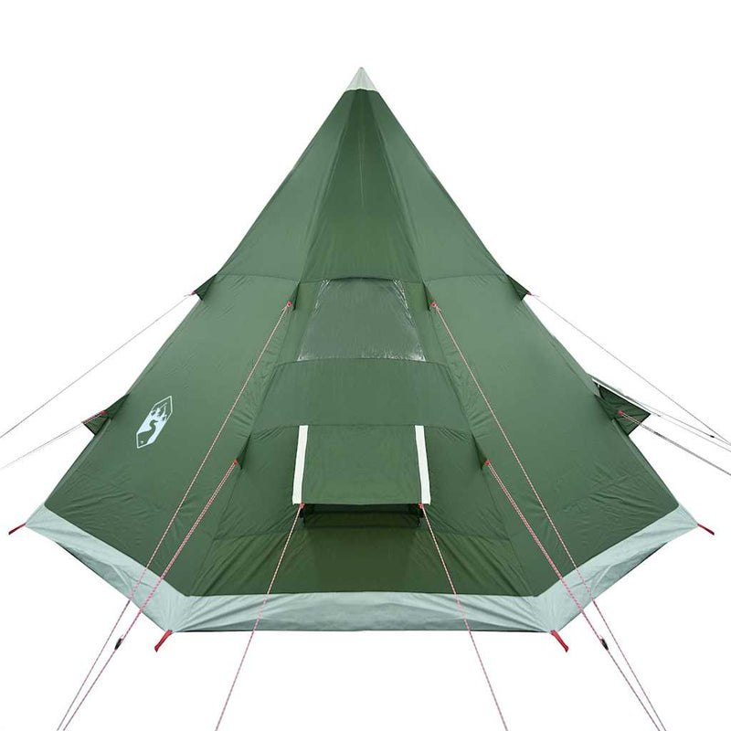 Cort de camping tipi pentru 4 persoane, verde, impermeabil