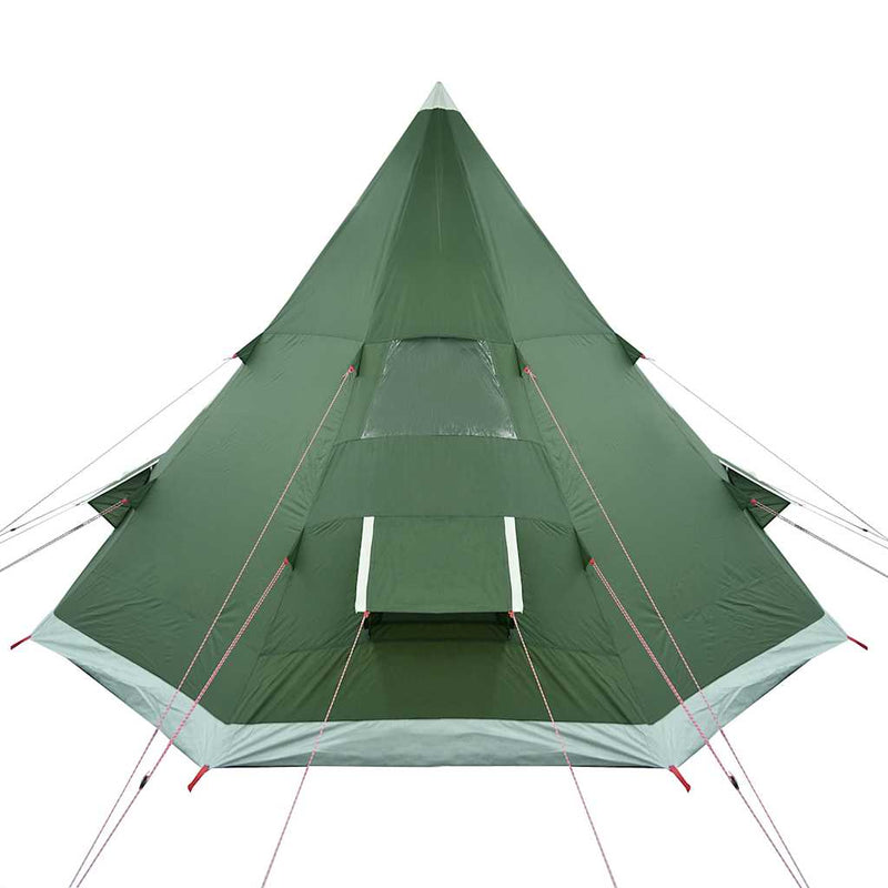 Cort de camping tipi pentru 4 persoane, verde, impermeabil