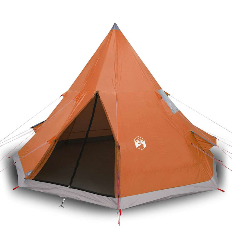 Cort de camping tipi pentru 4 persoane, portocaliu, impermeabil