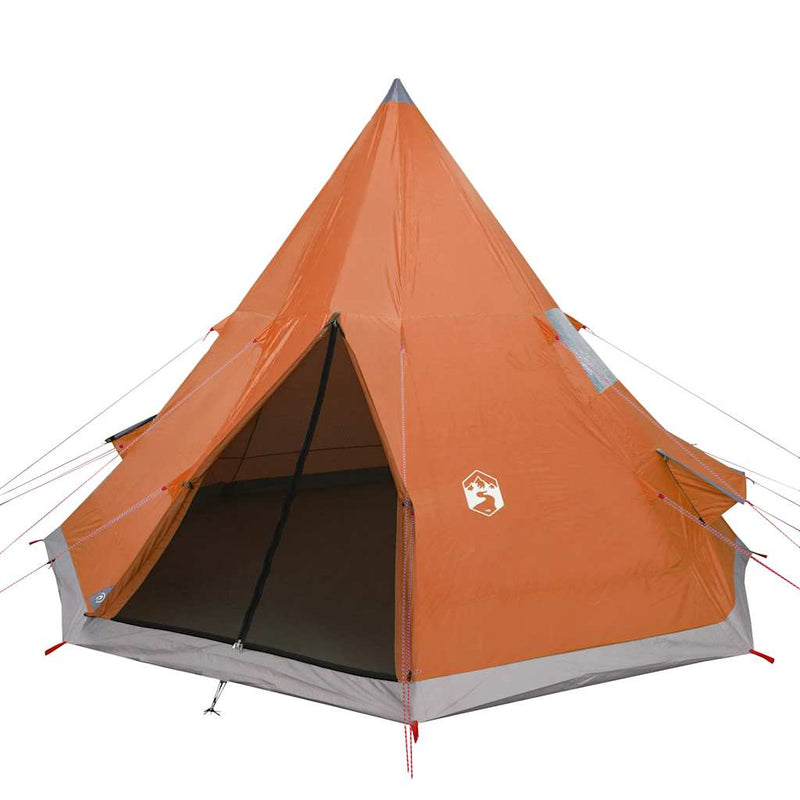 Cort de camping tipi pentru 4 persoane, portocaliu, impermeabil