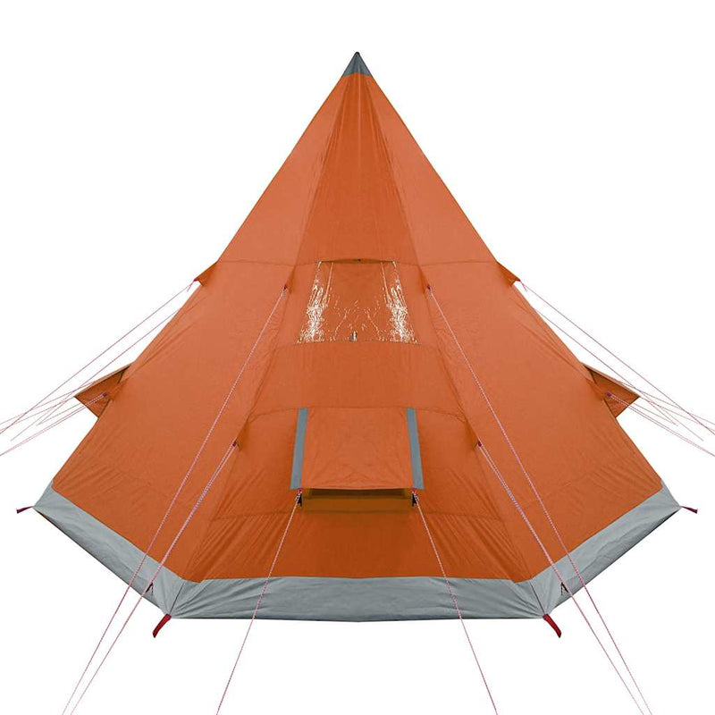 Cort de camping tipi pentru 4 persoane, portocaliu, impermeabil