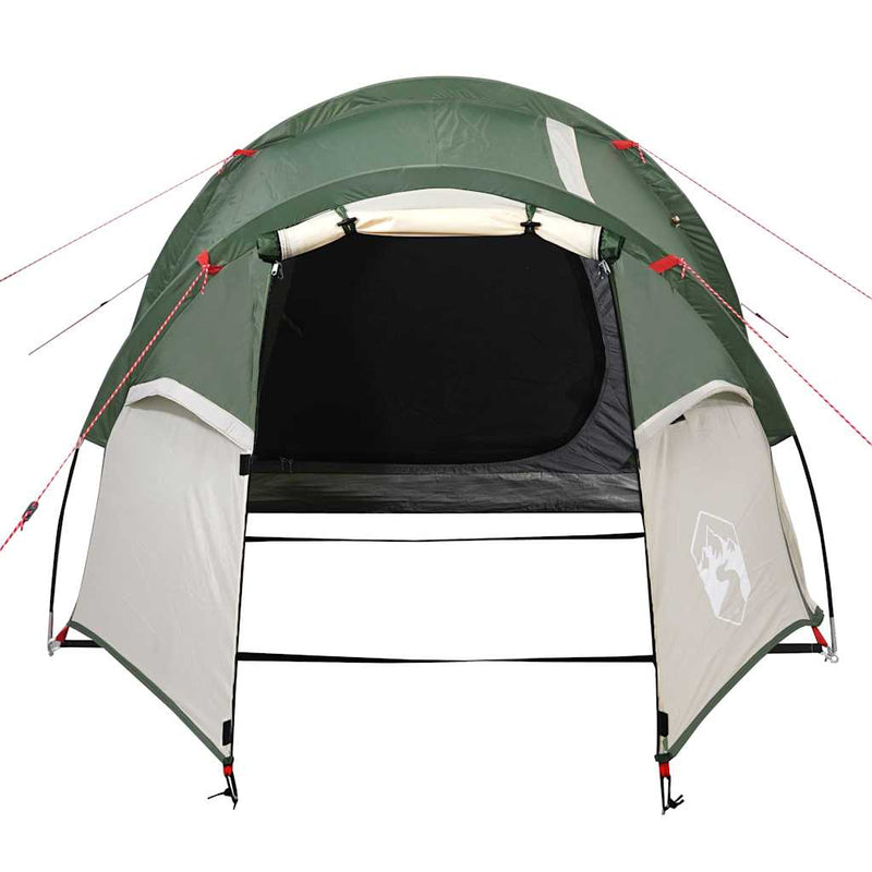 Cort de camping pentru 2 persoane, verde, impermeabil