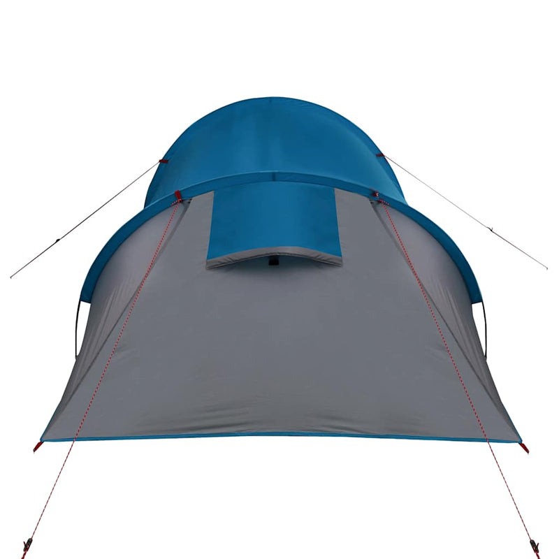 Cort de camping tunel pentru 2 persoane, albastru, impermeabil