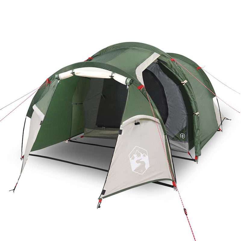 Cort de camping pentru 3 persoane, verde, impermeabil