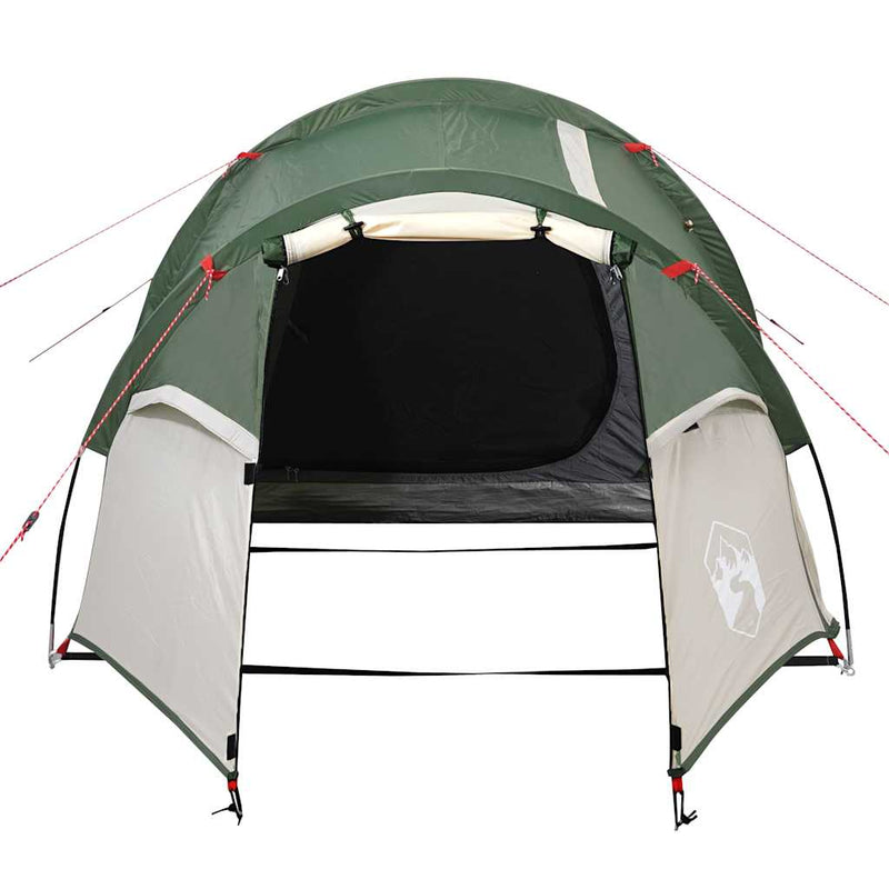 Cort de camping pentru 3 persoane, verde, impermeabil