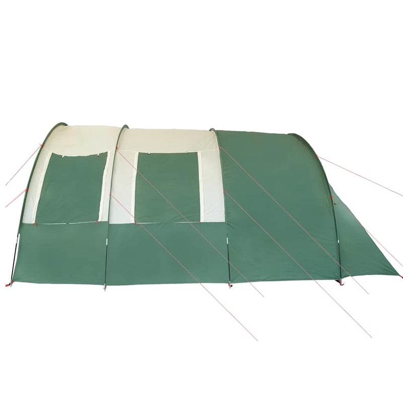 Cort de camping tunel pentru 4 persoane, verde, impermeabil