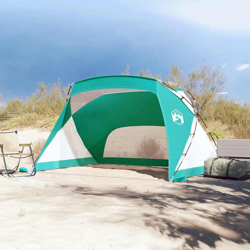 Cort de plajă, verde marin, 274x178x170/148 cm, poliester 185T