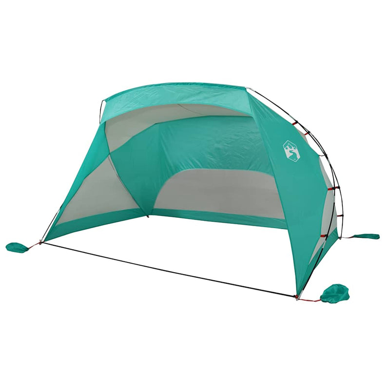 Cort de plajă, verde marin, 274x178x170/148 cm, poliester 185T