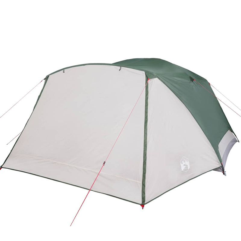 Cort de camping cu verandă 4 persoane, verde, impermeabil