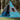 Cort de camping tipi pentru 7 persoane, albastru, impermeabil