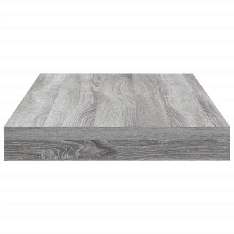 Rafturi de perete, 4 buc., gri sonoma, 40x10x1,5 cm, lemn