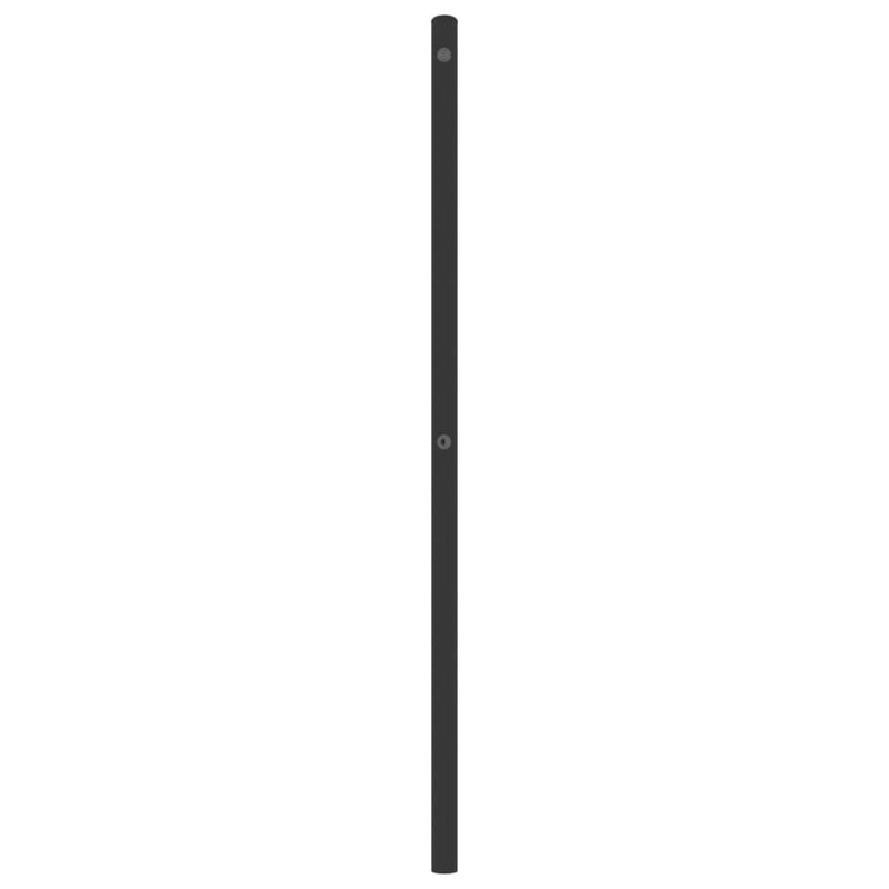 Tăblie de pat de schimb metalică, negru, 193 cm