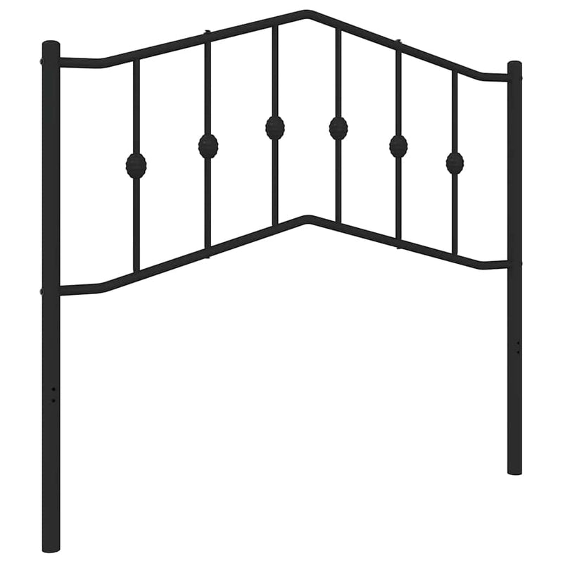Tăblie de pat de schimb metalică, negru, 100 cm