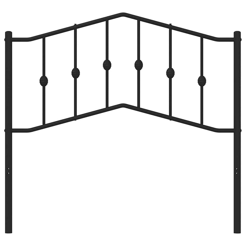 Tăblie de pat de schimb metalică, negru, 100 cm