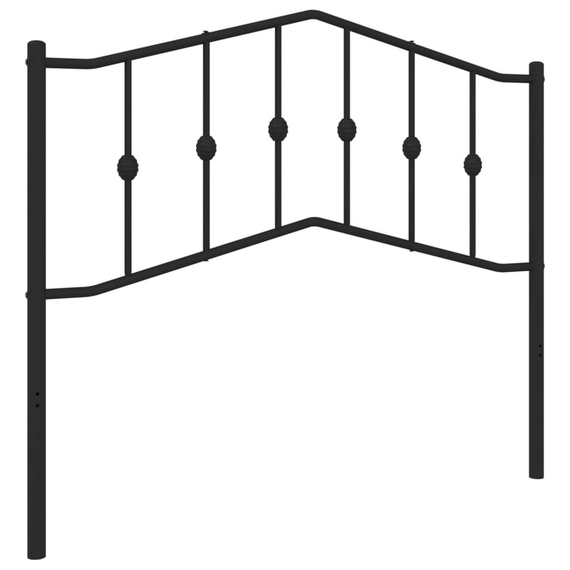 Tăblie de pat de schimb metalică, negru, 107 cm