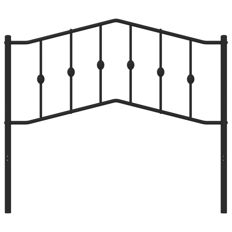 Tăblie de pat de schimb metalică, negru, 107 cm