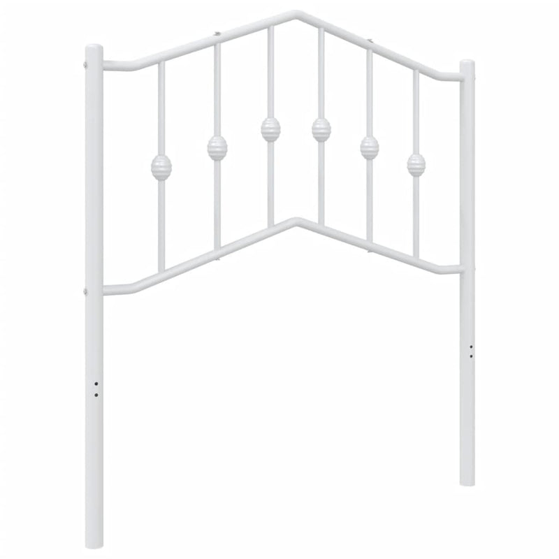 Tăblie de pat de schimb metalică, alb, 80 cm