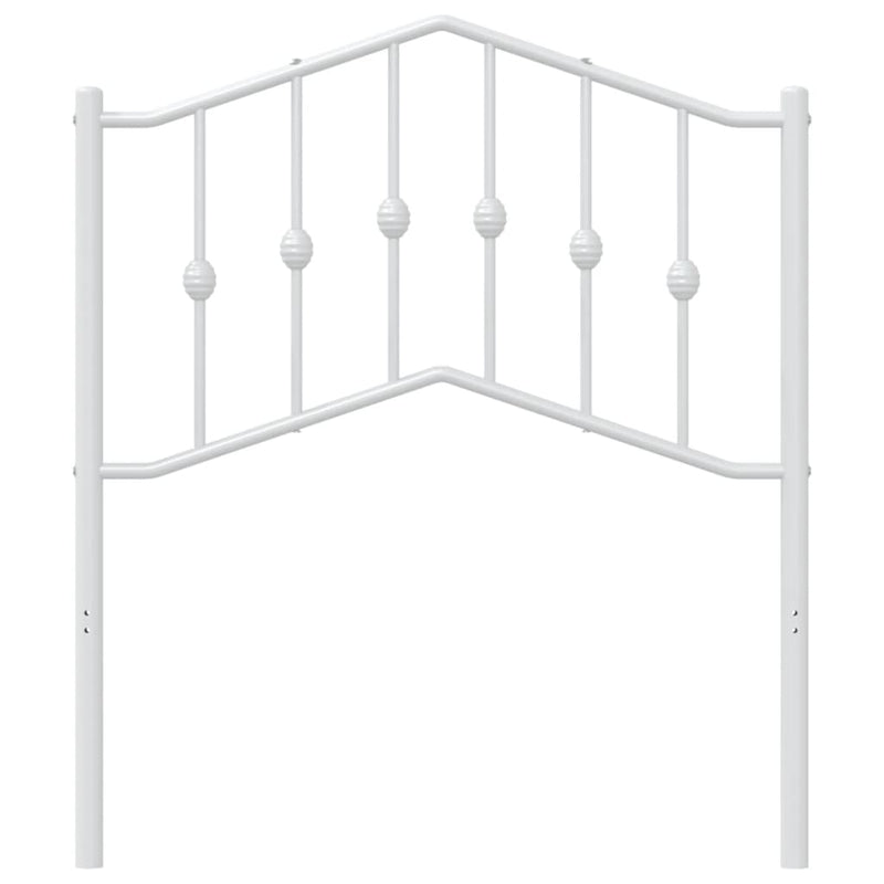 Tăblie de pat de schimb metalică, alb, 80 cm