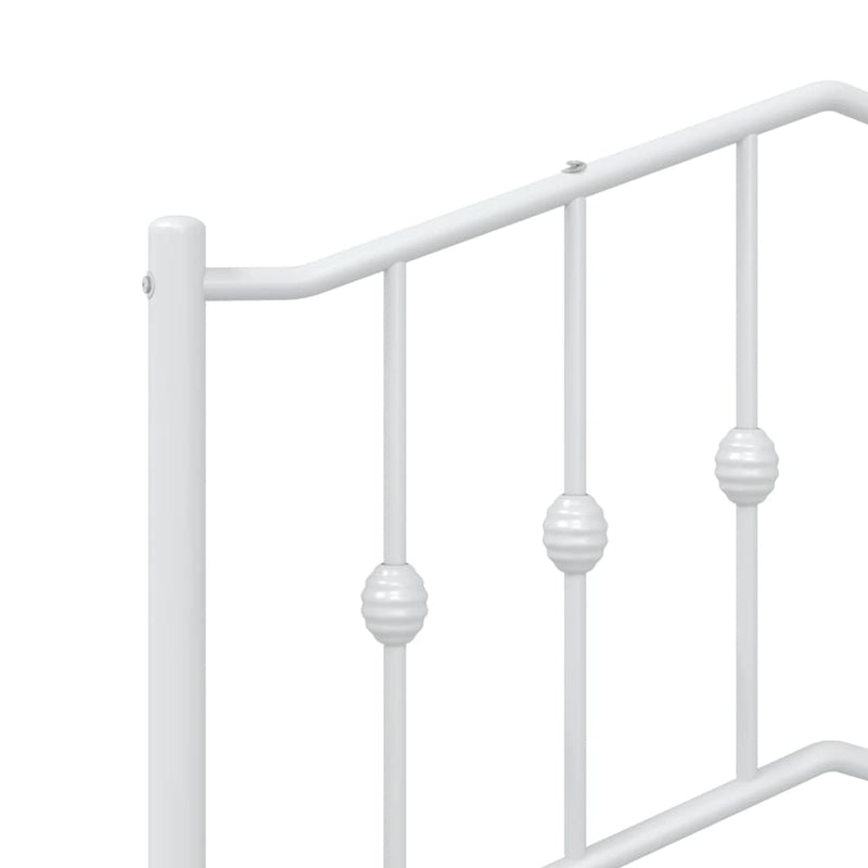 Tăblie de pat de schimb metalică, alb, 80 cm