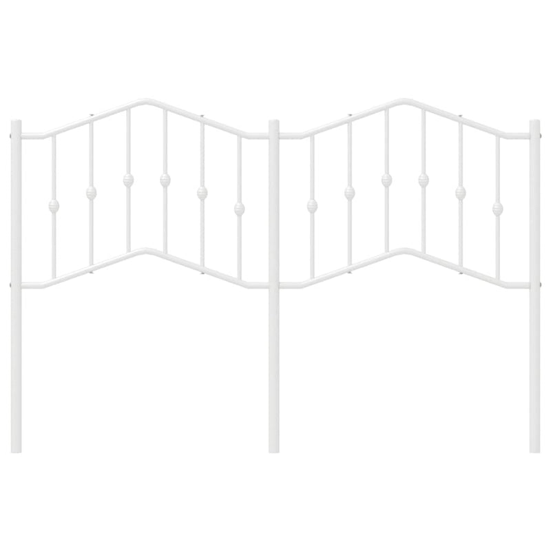 Tăblie de pat de schimb metalică, alb, 150 cm