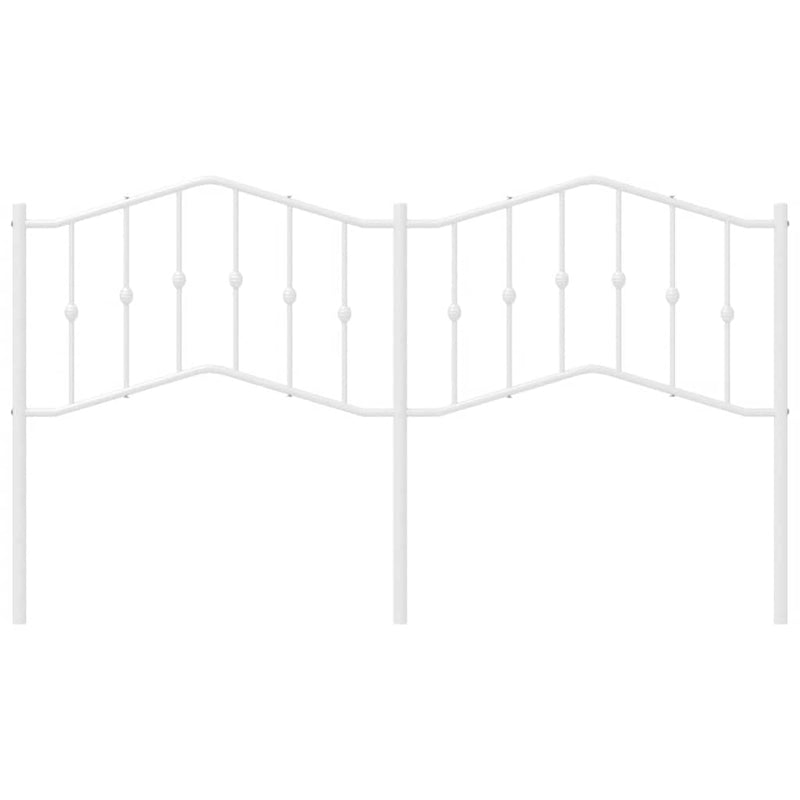 Tăblie de pat de schimb metalică, alb, 180 cm