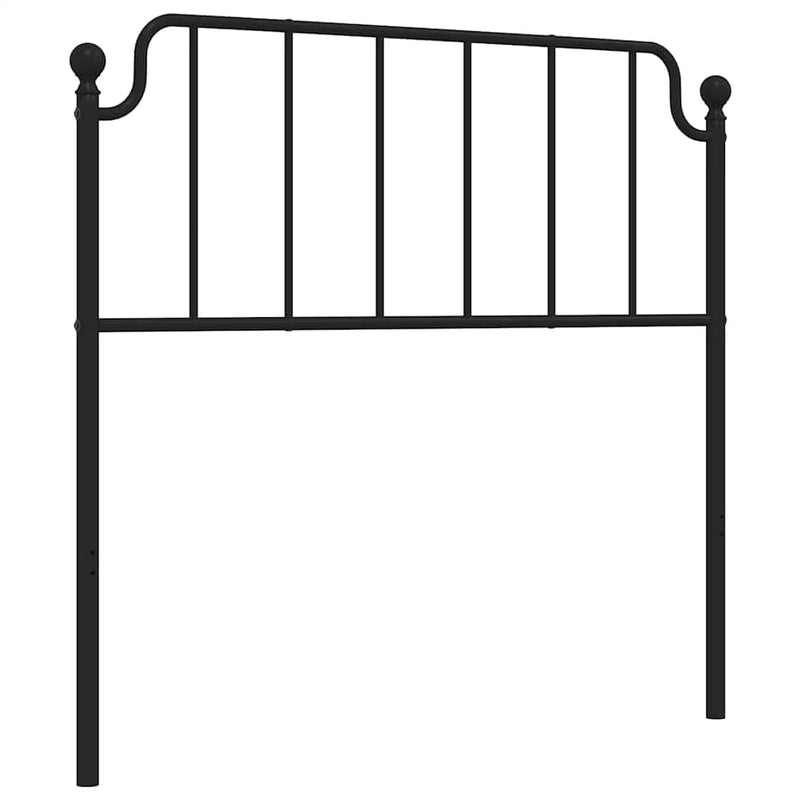Tăblie de pat de schimb metalică, negru, 100 cm