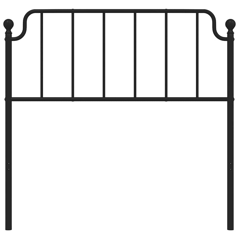 Tăblie de pat de schimb metalică, negru, 100 cm