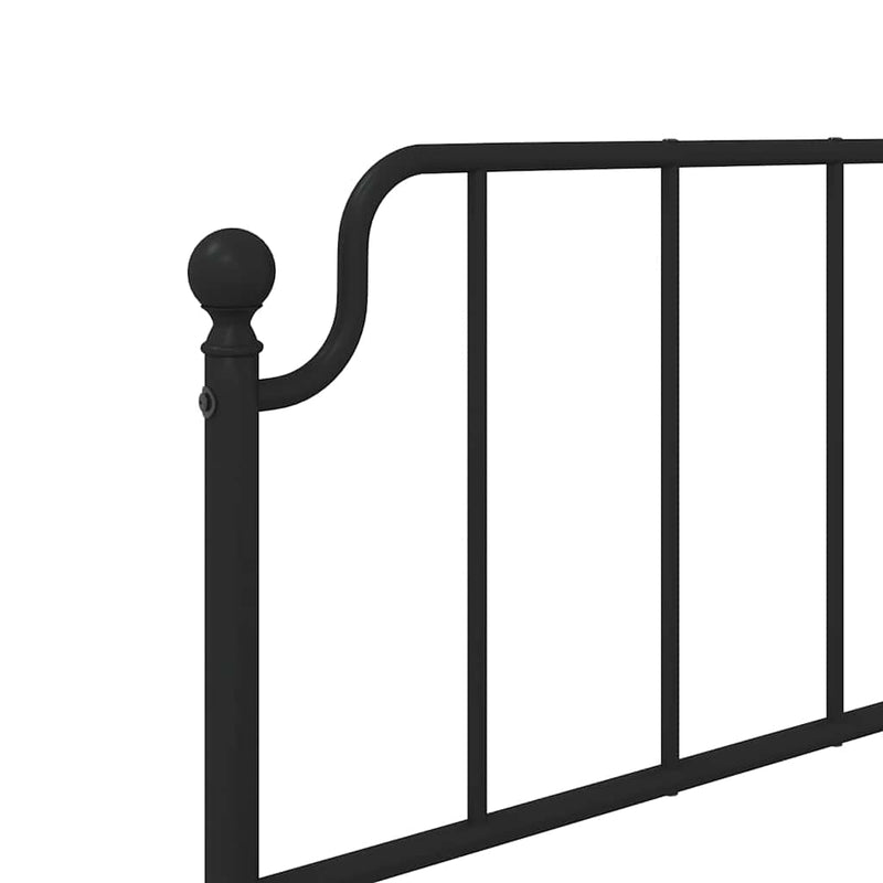 Tăblie de pat de schimb metalică, negru, 100 cm