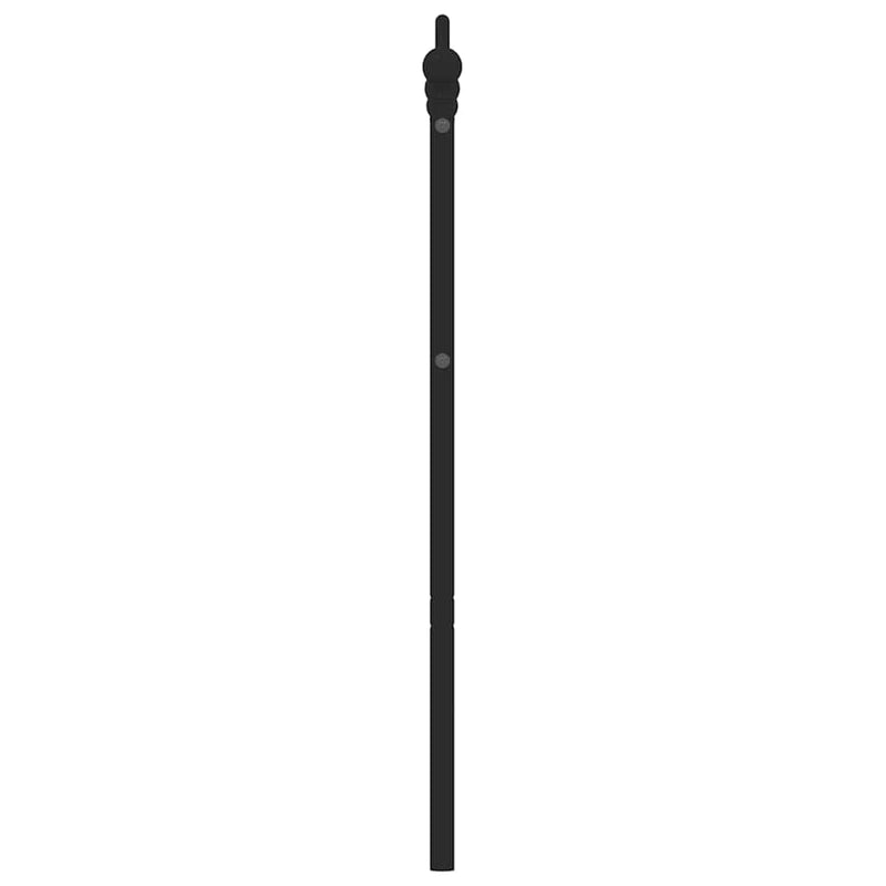 Tăblie de pat de schimb metalică, negru, 150 cm