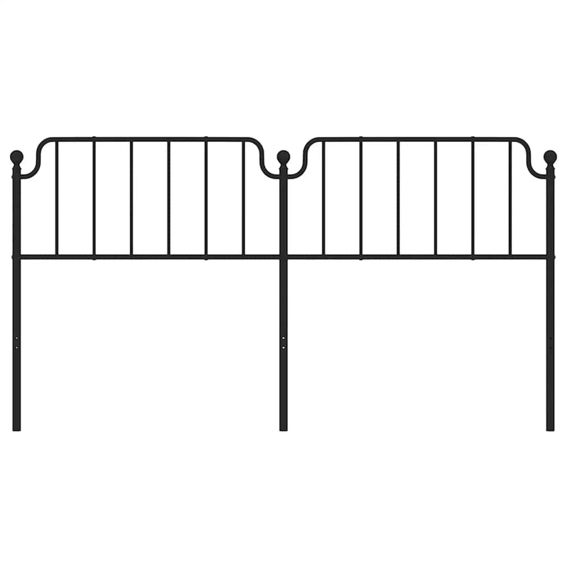Tăblie de pat de schimb metalică, negru, 180 cm